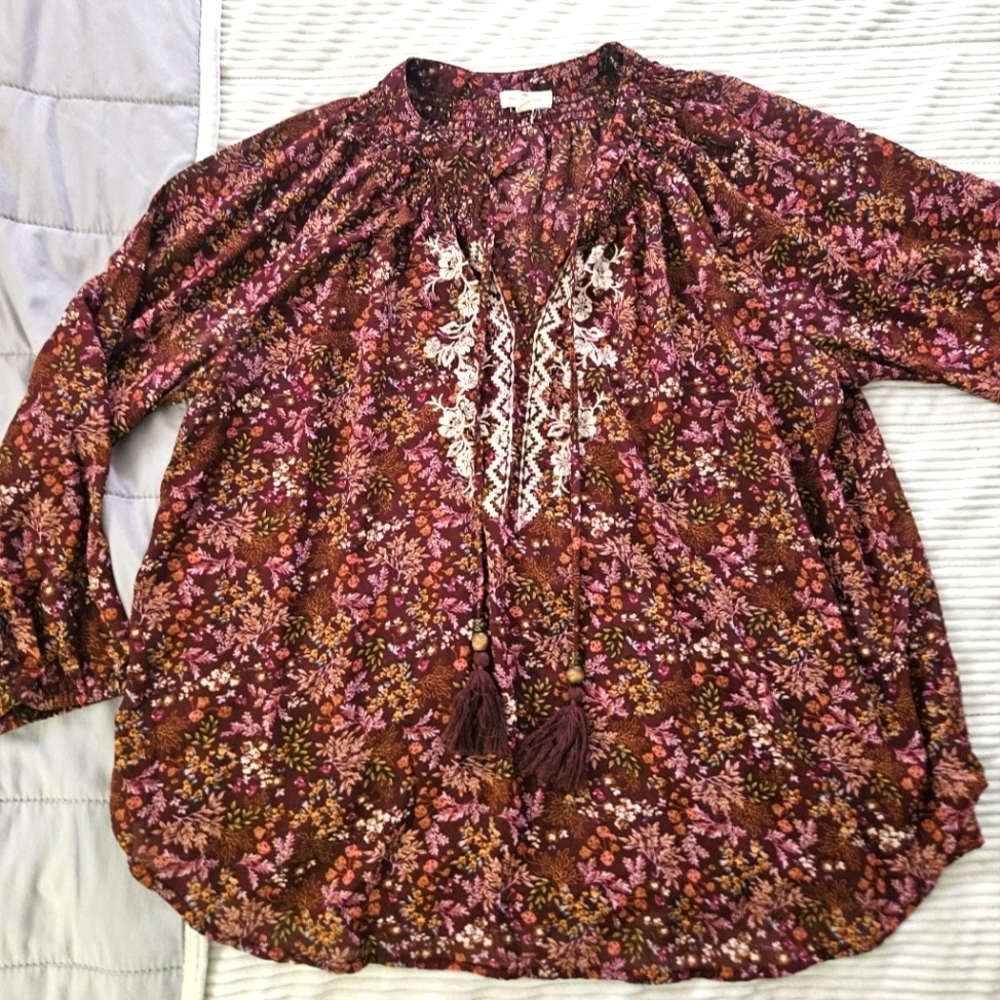 Mason & Belle From Stitch Fix Floral Bohemian Women's Top Size XL